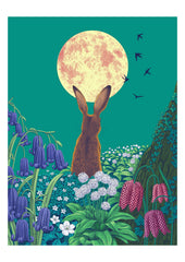 Hare Moon A4 Giclee Print