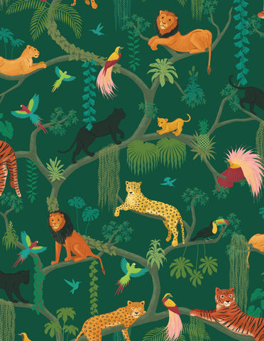 Big Cats Wallpaper Sample - Green