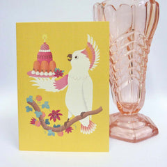 Renn Designs Cockatoo tropical birthday card